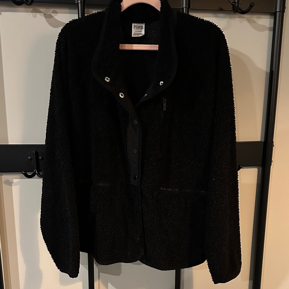 Pink - VS Black Teddy Jacket